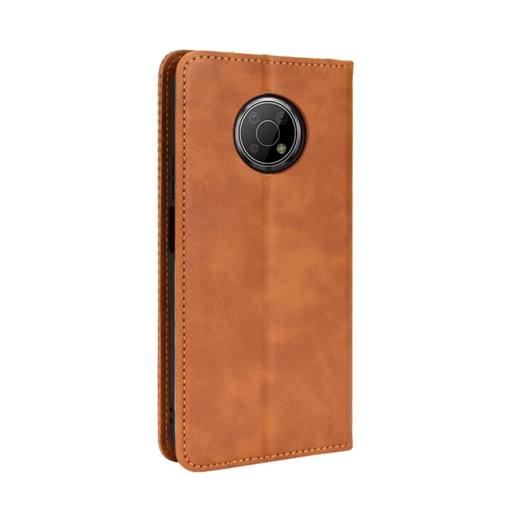 For Nokia G300 Magnetic Buckle Retro Texture Leather Case