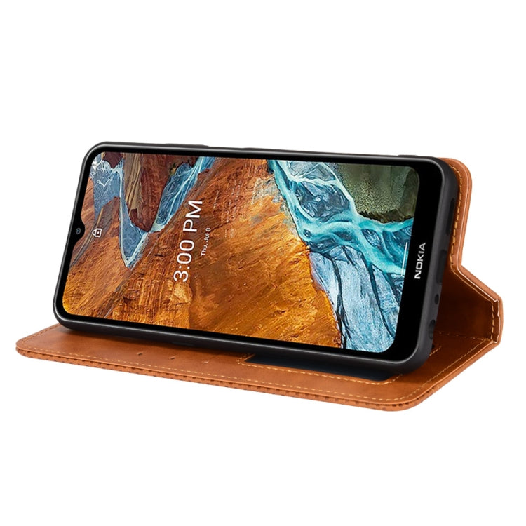 For Nokia G300 Magnetic Buckle Retro Texture Leather Case