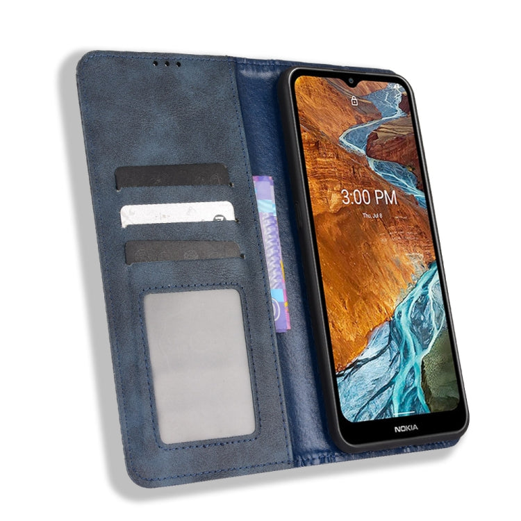 For Nokia G300 Magnetic Buckle Retro Texture Leather Case