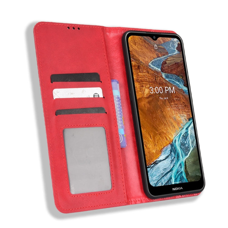 For Nokia G300 Magnetic Buckle Retro Texture Leather Case
