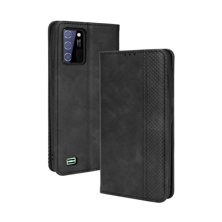 For Oukitel C25 Magnetic Buckle Retro Texture Leather Case