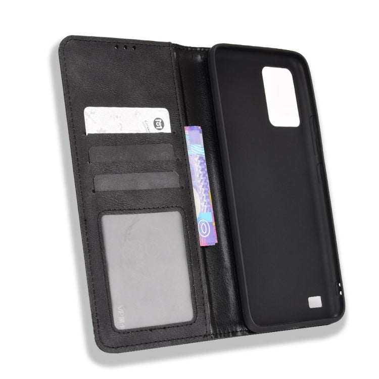 For Oukitel C25 Magnetic Buckle Retro Texture Leather Case