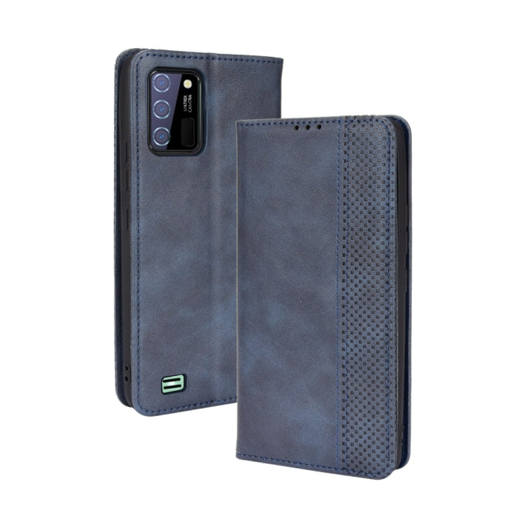 For Oukitel C25 Magnetic Buckle Retro Texture Leather Case