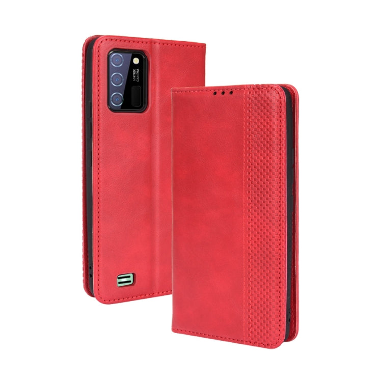 For Oukitel C25 Magnetic Buckle Retro Texture Leather Case