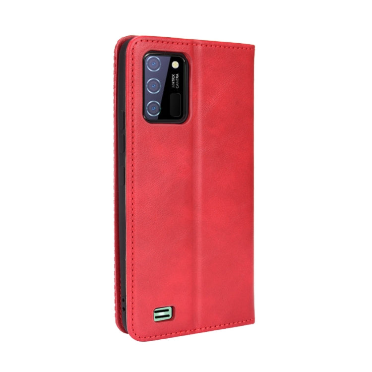 For Oukitel C25 Magnetic Buckle Retro Texture Leather Case
