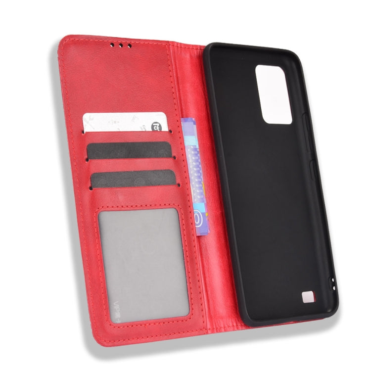 For Oukitel C25 Magnetic Buckle Retro Texture Leather Case