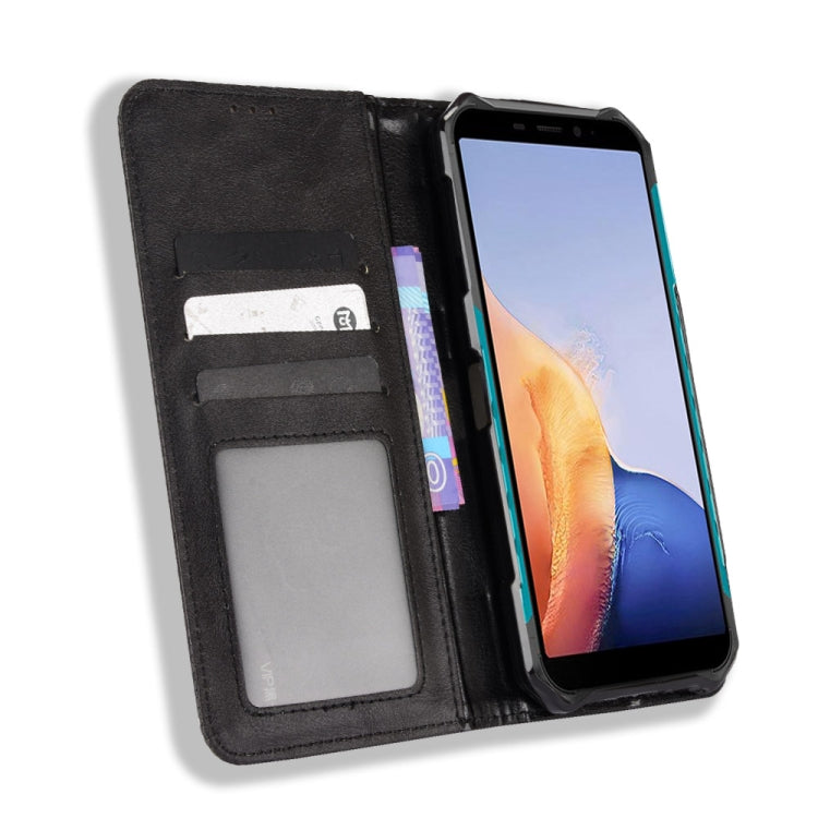 For Ulefone Armor X9 Magnetic Buckle Retro Texture Leather Case