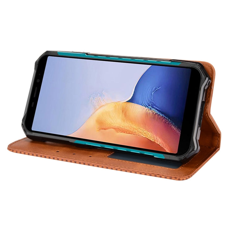 For Ulefone Armor X9 Magnetic Buckle Retro Texture Leather Case