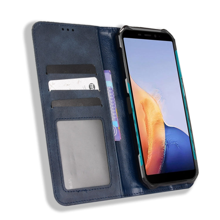 For Ulefone Armor X9 Magnetic Buckle Retro Texture Leather Case