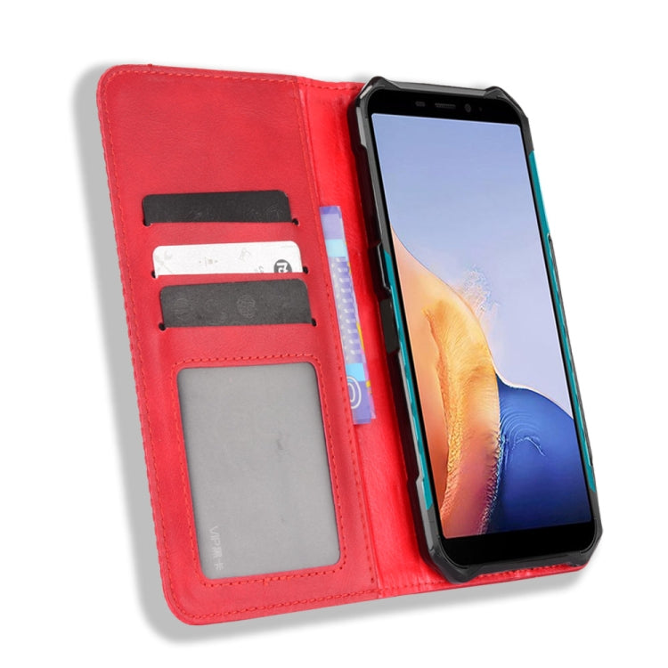 For Ulefone Armor X9 Magnetic Buckle Retro Texture Leather Case