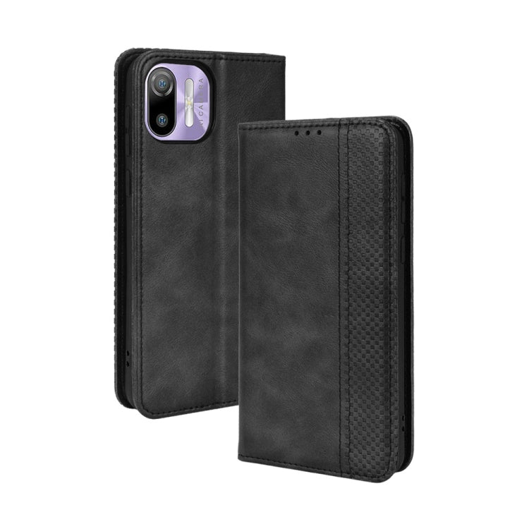For Ulefone Note 6 / Note 6P Magnetic Buckle Retro Texture Leather Case