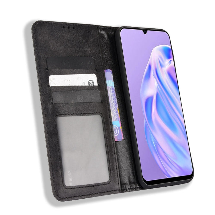 For Ulefone Note 6 / Note 6P Magnetic Buckle Retro Texture Leather Case