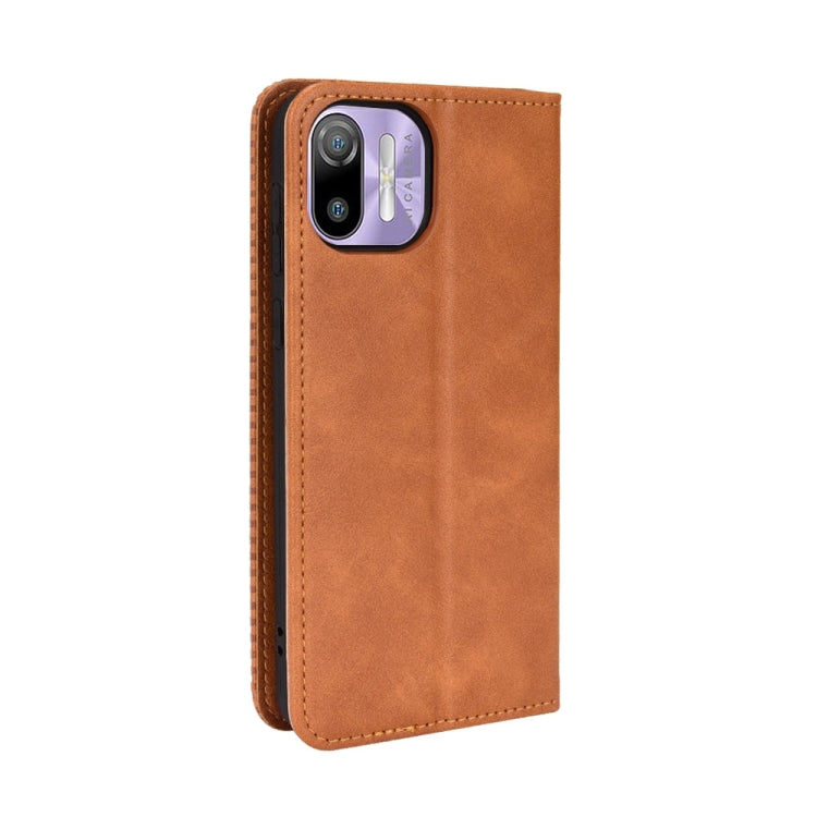 For Ulefone Note 6 / Note 6P Magnetic Buckle Retro Texture Leather Case