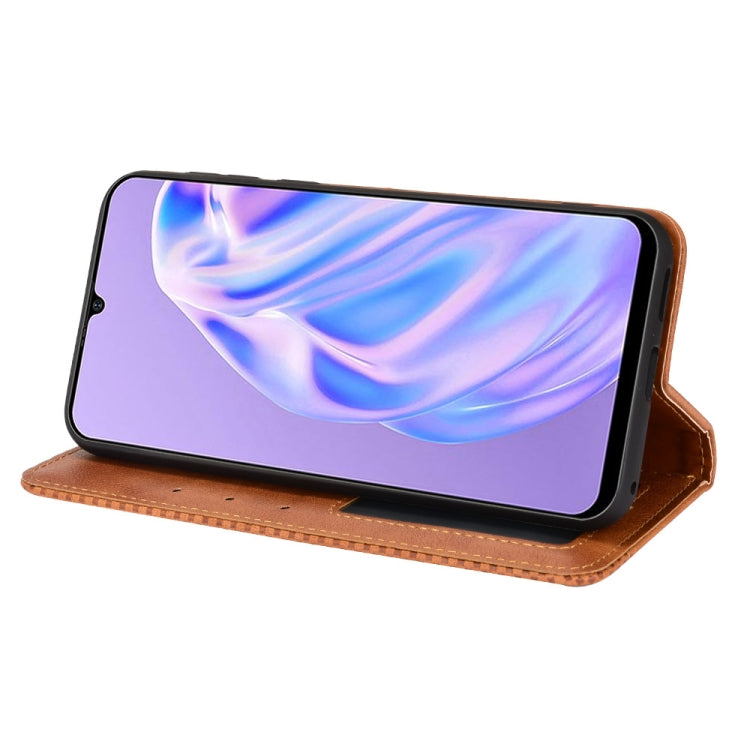 For Ulefone Note 6 / Note 6P Magnetic Buckle Retro Texture Leather Case