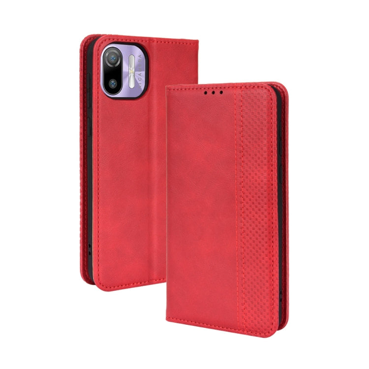 For Ulefone Note 6 / Note 6P Magnetic Buckle Retro Texture Leather Case