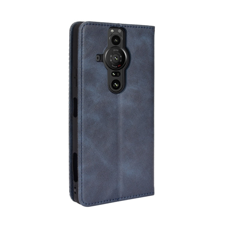 For Sony Xperia Pro-I Magnetic Buckle Retro Texture Leather Case