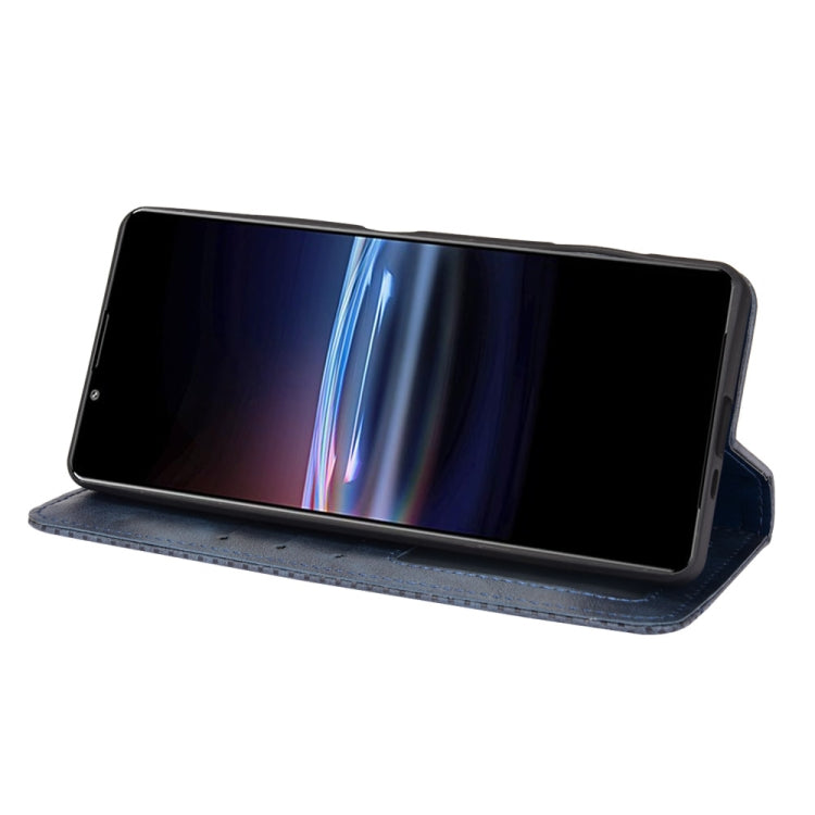 For Sony Xperia Pro-I Magnetic Buckle Retro Texture Leather Case