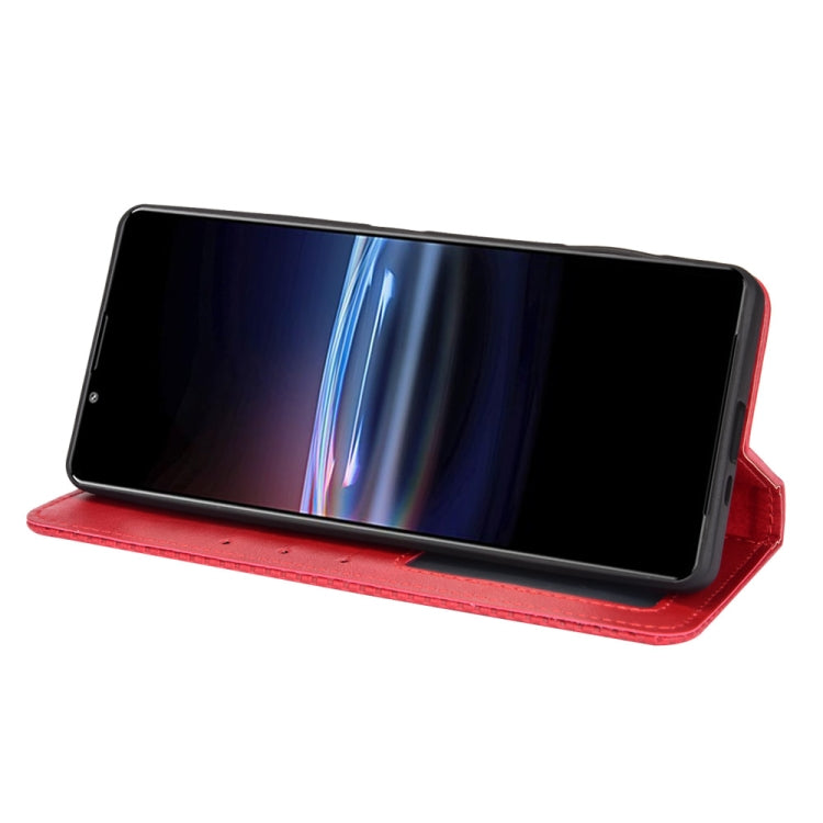 For Sony Xperia Pro-I Magnetic Buckle Retro Texture Leather Case