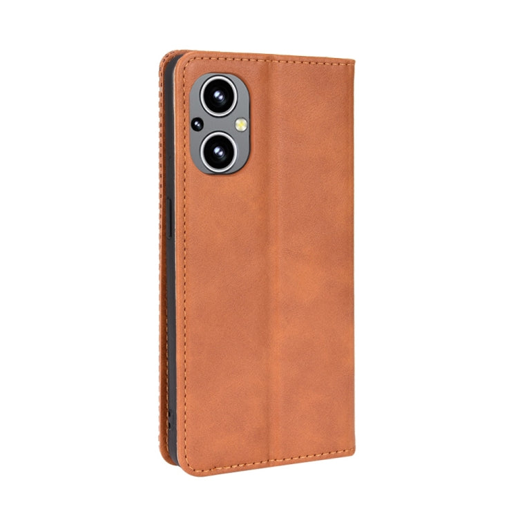 For OnePlus Nord N20 5G Magnetic Buckle Retro Texture Leather Case