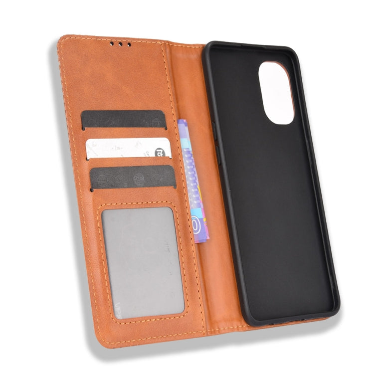 For OnePlus Nord N20 5G Magnetic Buckle Retro Texture Leather Case