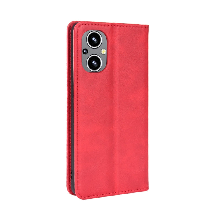 For OnePlus Nord N20 5G Magnetic Buckle Retro Texture Leather Case