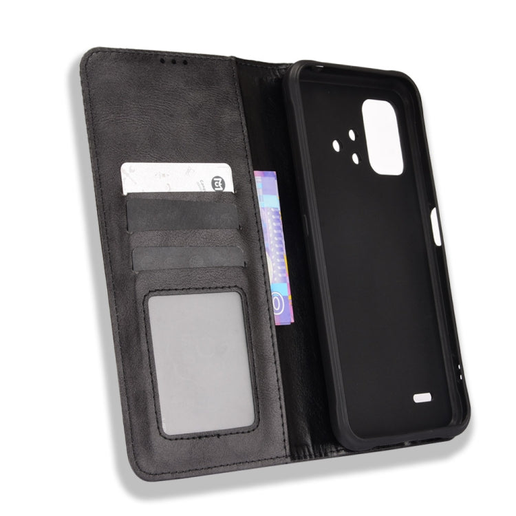For Umidigi Bison X10 Magnetic Buckle Retro Texture Leather Case