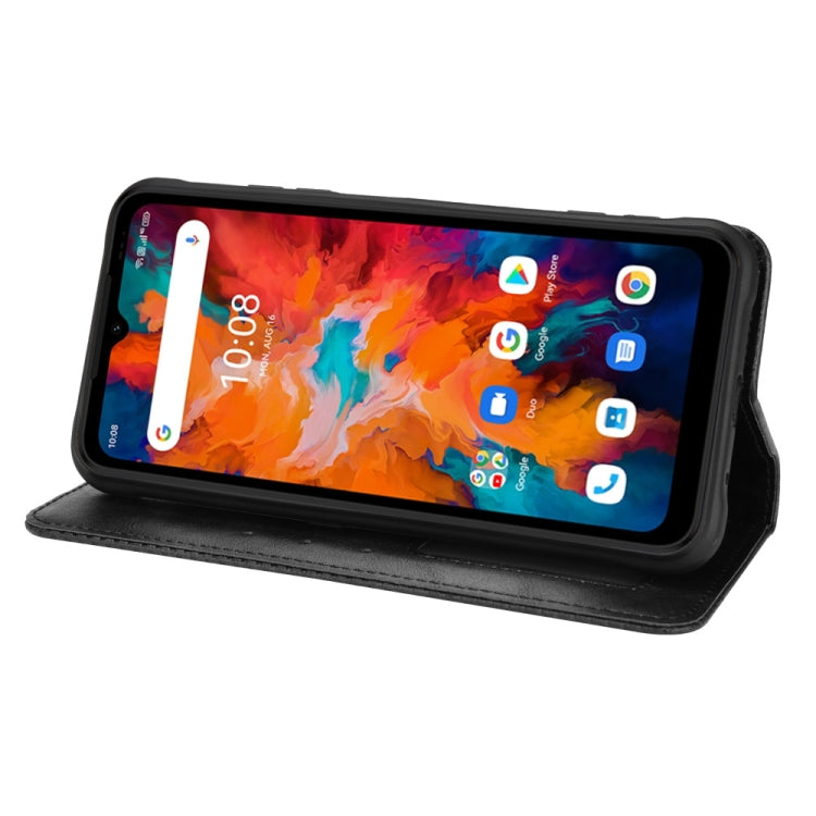 For Umidigi Bison X10 Magnetic Buckle Retro Texture Leather Case