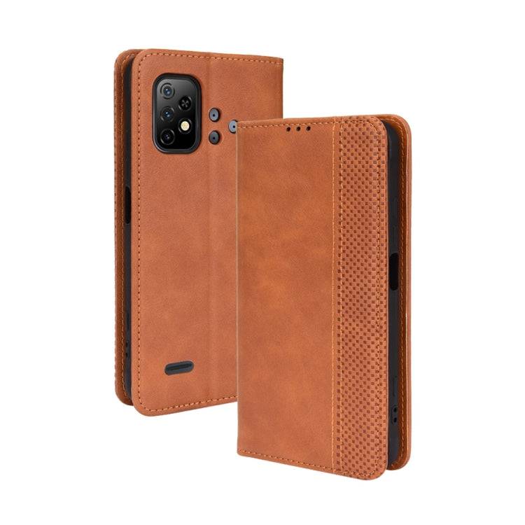 For Umidigi Bison X10 Magnetic Buckle Retro Texture Leather Case