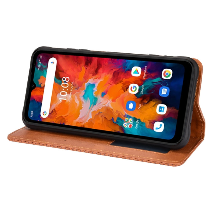 For Umidigi Bison X10 Magnetic Buckle Retro Texture Leather Case