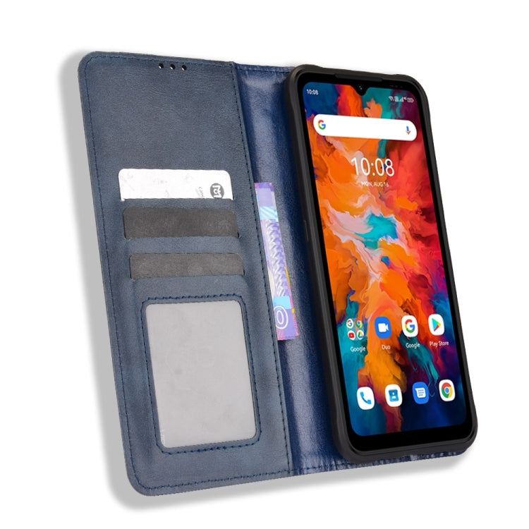 For Umidigi Bison X10 Magnetic Buckle Retro Texture Leather Case
