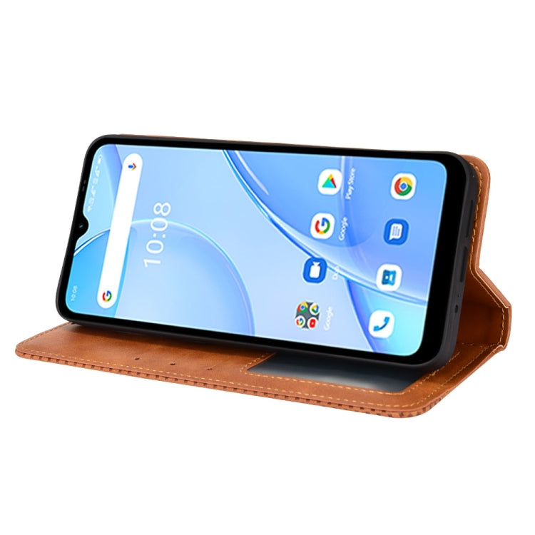 For Umidigi Power 5S Magnetic Buckle Retro Texture Leather Case
