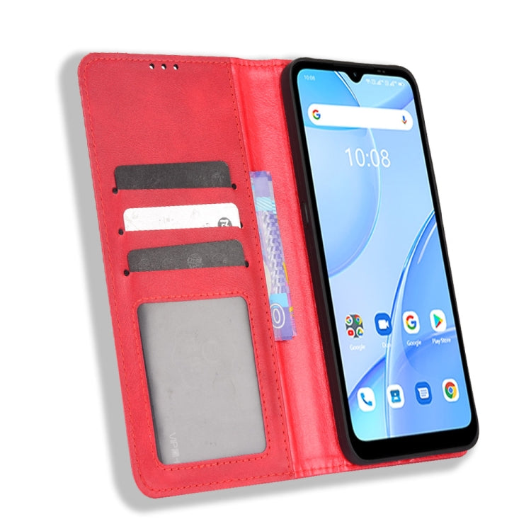 For Umidigi Power 5S Magnetic Buckle Retro Texture Leather Case
