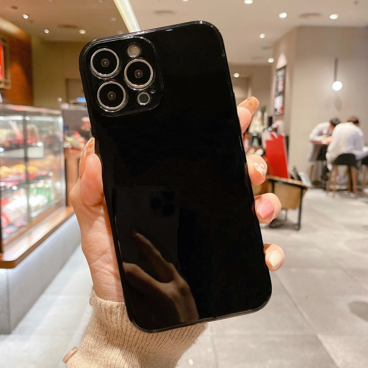 For iPhone 13 Glossy Straight-Edge TPU Phone Case