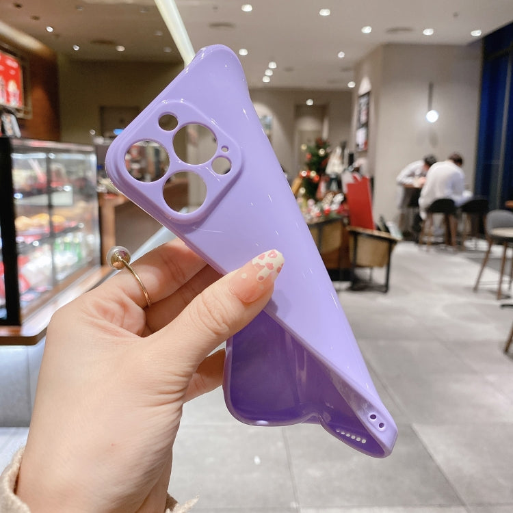 For iPhone 12 Pro Glossy Straight-Edge TPU Phone Case