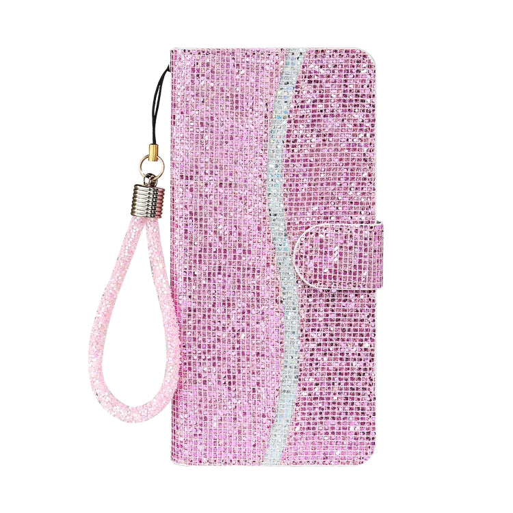 For Samsung Galaxy A73 Glitter Powder Leather Phone Case