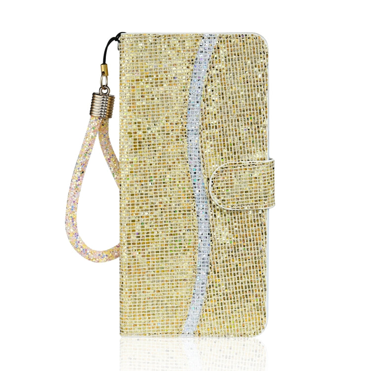 For Samsung Galaxy A73 Glitter Powder Leather Phone Case