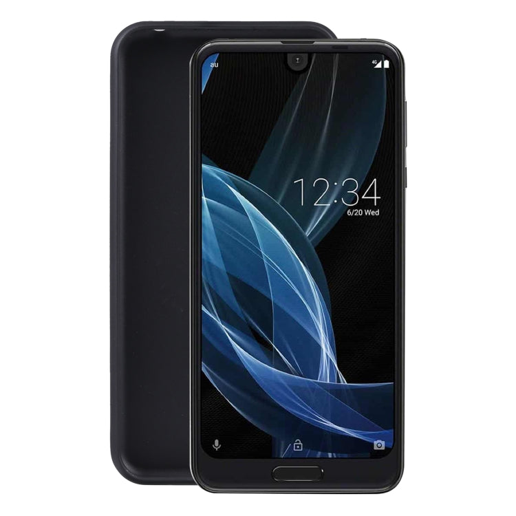 TPU Phone Case For Sharp Aquos R2 / SH-03K / SHV42(Full Matte Black)