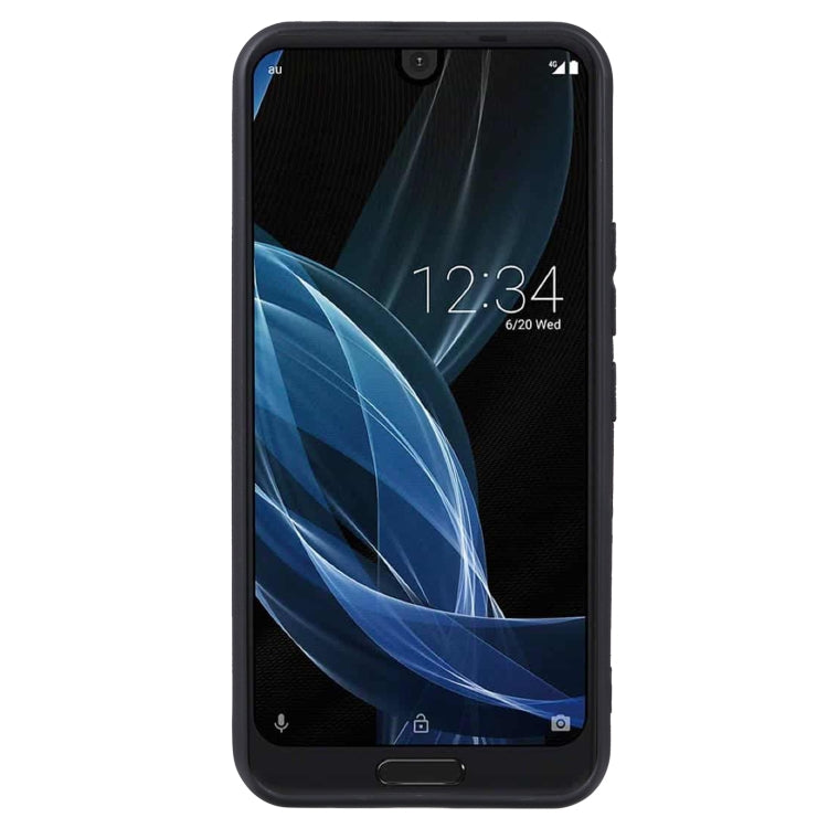 TPU Phone Case For Sharp Aquos R2 / SH-03K / SHV42(Full Matte Black)
