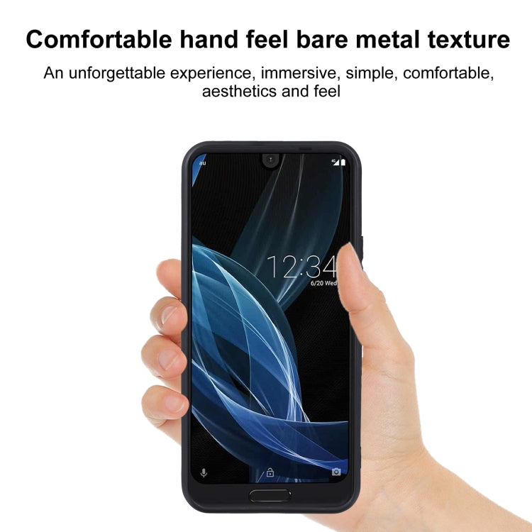 TPU Phone Case For Sharp Aquos R2 / SH-03K / SHV42(Full Matte Black)