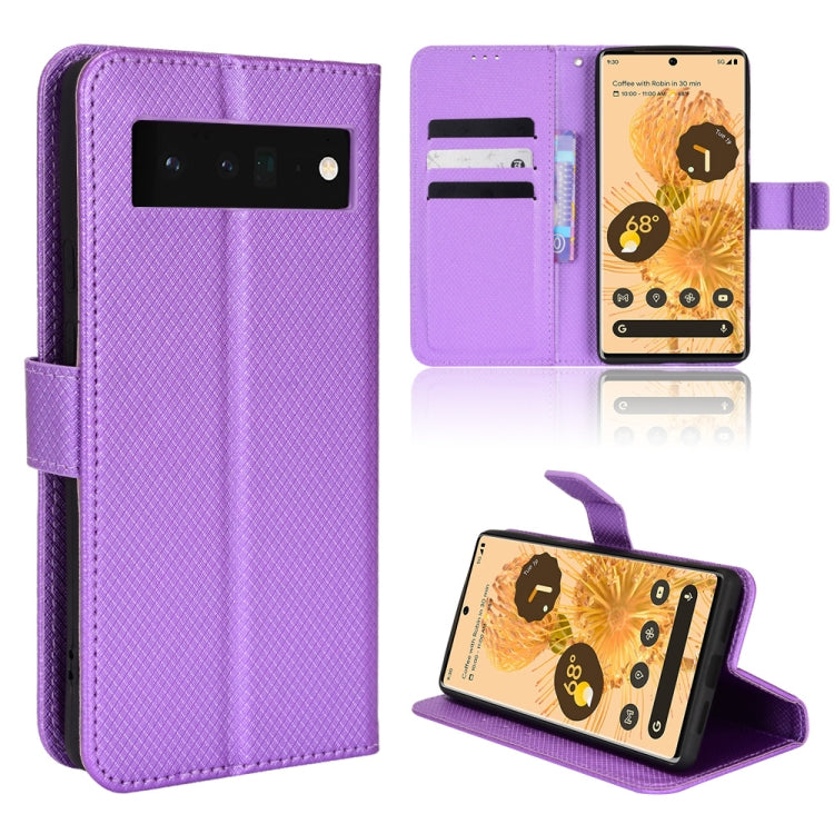 For Google Pixel 6 Pro Diamond Texture Leather Phone Case