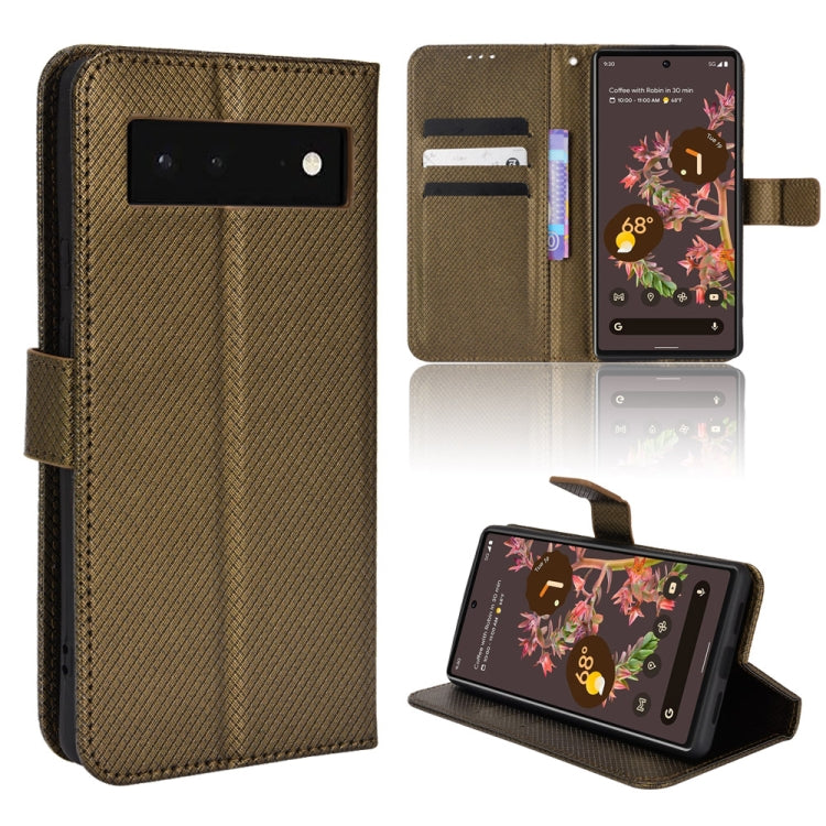 For Google Pixel 6 Diamond Texture Leather Phone Case