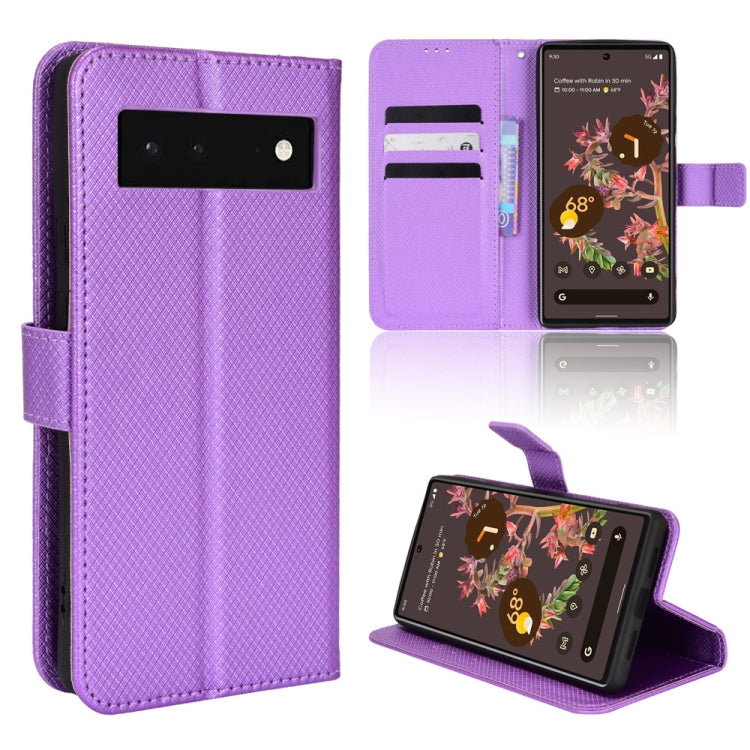 For Google Pixel 6 Diamond Texture Leather Phone Case