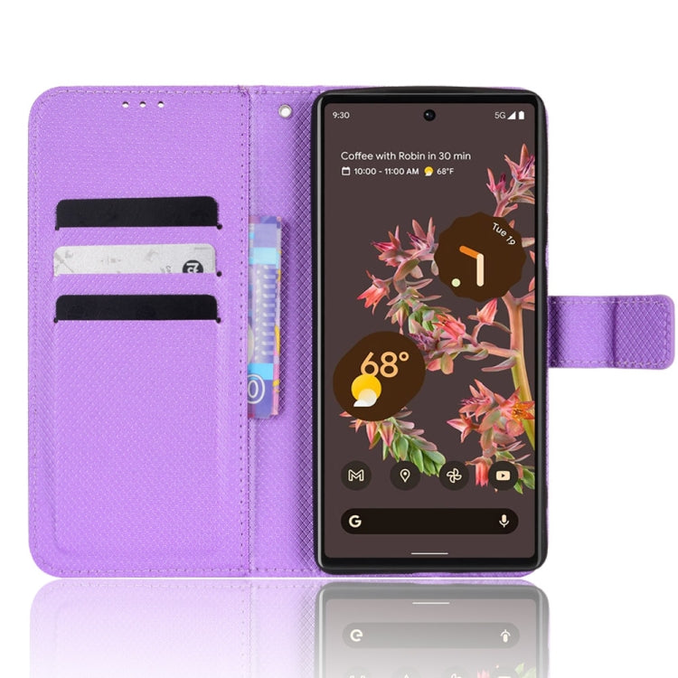For Google Pixel 6 Diamond Texture Leather Phone Case