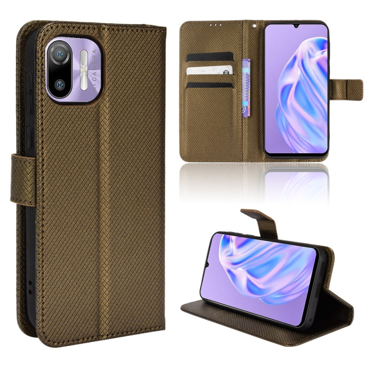 For Ulefone Note 6/ Note 6P Diamond Texture Leather Phone Case