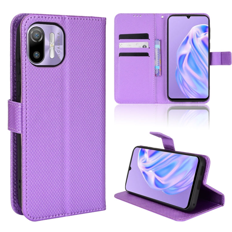 For Ulefone Note 6/ Note 6P Diamond Texture Leather Phone Case