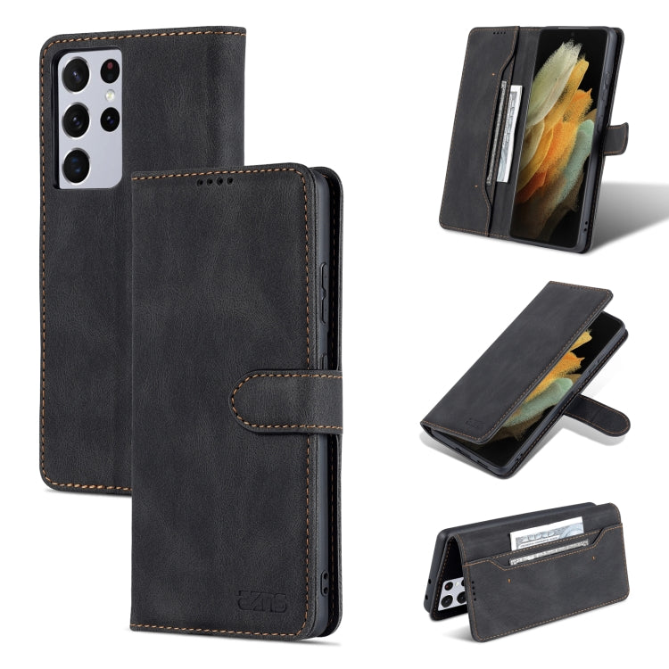 For Samsung Galaxy S21 Ultra 5G AZNS Dream II Skin Feel Horizontal Flip Leather Case