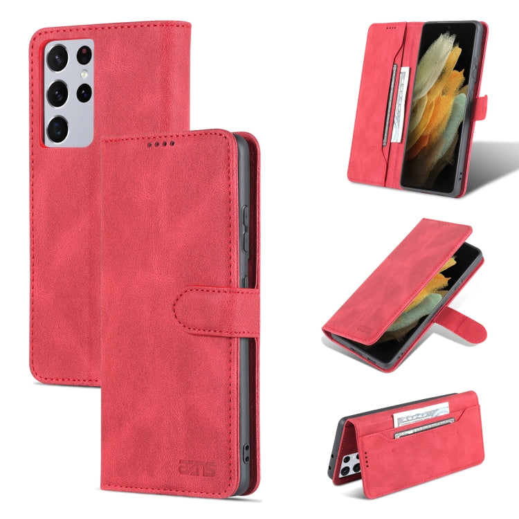 For Samsung Galaxy S21 Ultra 5G AZNS Dream II Skin Feel Horizontal Flip Leather Case
