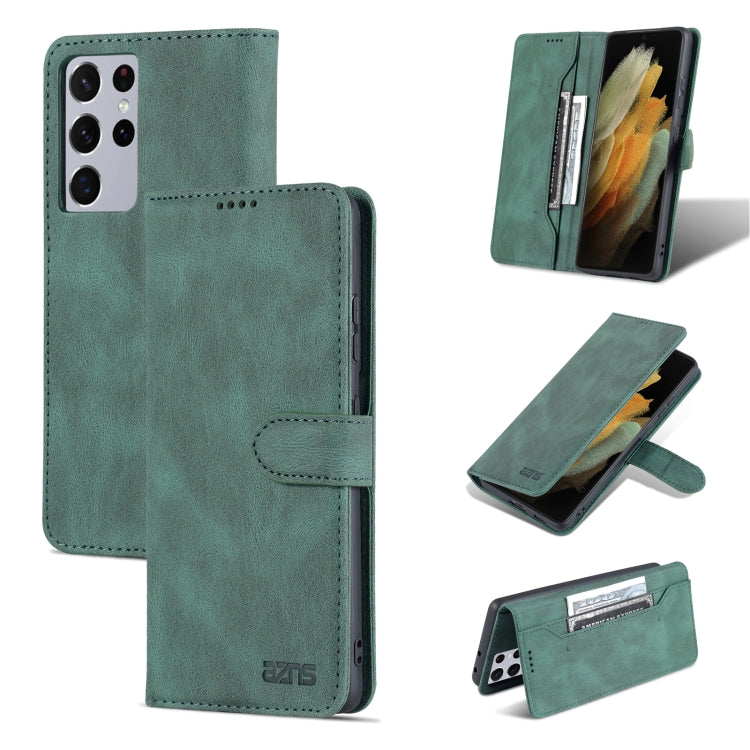 For Samsung Galaxy S21 Ultra 5G AZNS Dream II Skin Feel Horizontal Flip Leather Case
