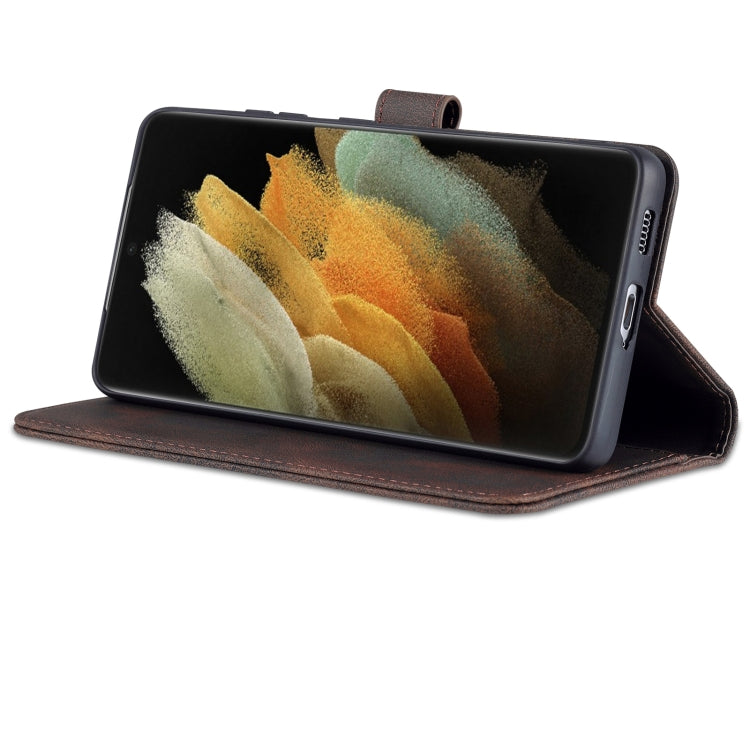 For Samsung Galaxy S21 Ultra 5G AZNS Dream II Skin Feel Horizontal Flip Leather Case