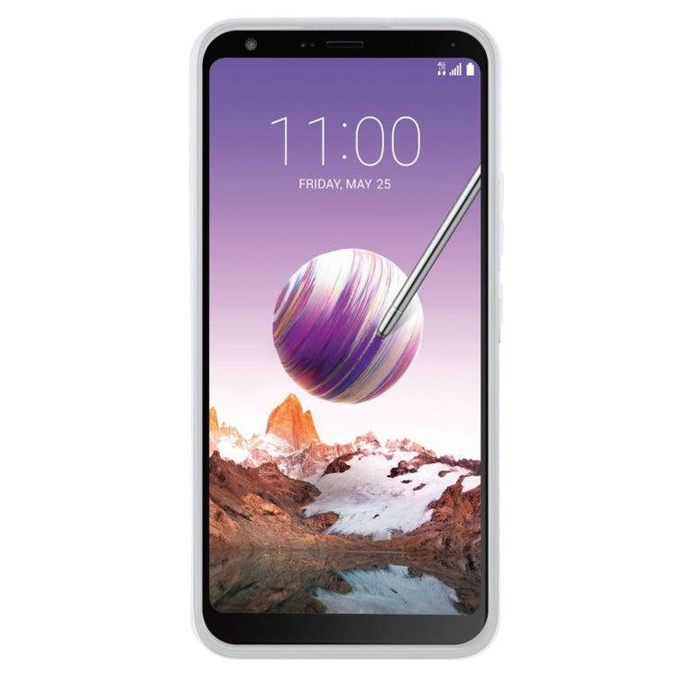 TPU Phone Case For LG Q Stylo 4(Pudding Transparent White)